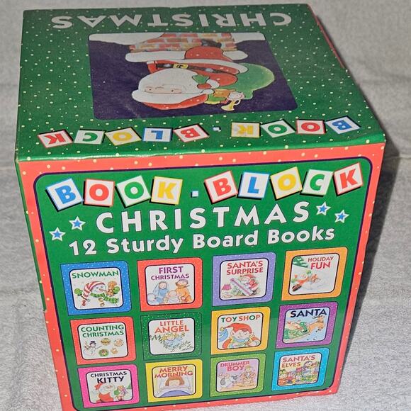 Christmas Book Block for Kids 12 Small Books & Holder - Picture 3 of 8